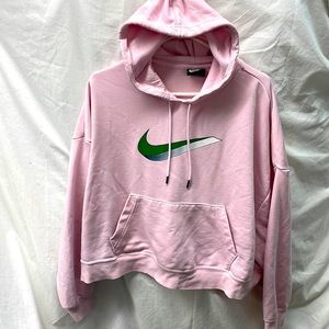 Nike hooded cropped slouch sweatshirt ladies sz L